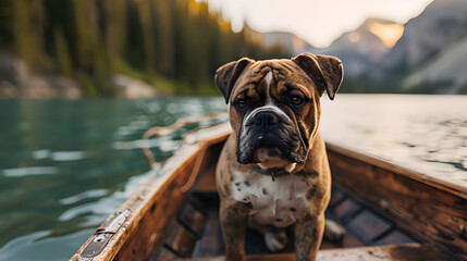 Navigating Nature: An Outdoor Journey with Adorable bulldog Friends. Generative AI