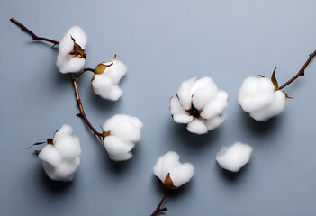 cotton on minimal background - obrazy, fototapety, plakaty
