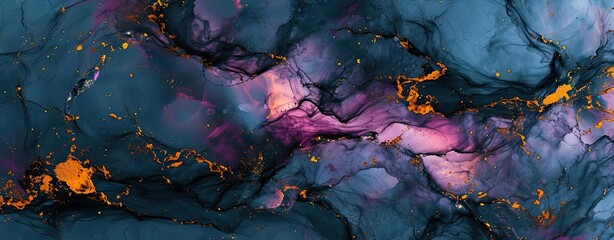 abstract painted black and purple floral abstract background. - obrazy, fototapety, plakaty