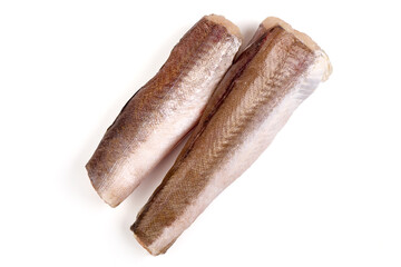 Hake fish, isolated on white background.