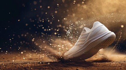 photography tennis shoes, An advertising photo of a tennis shoe. - obrazy, fototapety, plakaty