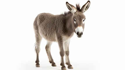 Fototapeta premium Donkey in front of a white background