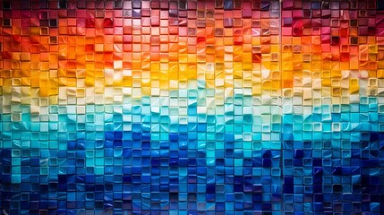 Glass mosaic wall - obrazy, fototapety, plakaty