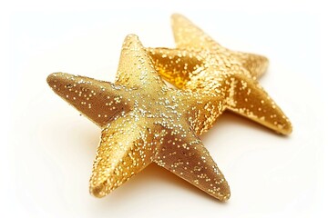 Design Gold stars isolated on a white background