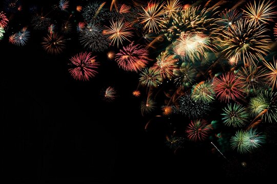 Fireworks Stock Image In Black Background
