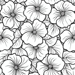 Seamles flowrs design flover background thick lin