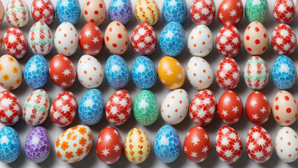 Arrangement of colorful Easter Egg Mosaic