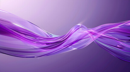 Light background is crossed in the center from left to right by a bright, chrome, purple purple wave reflecting light