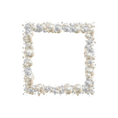 Photo frame made of round colored shapes. Sample. Eps 10