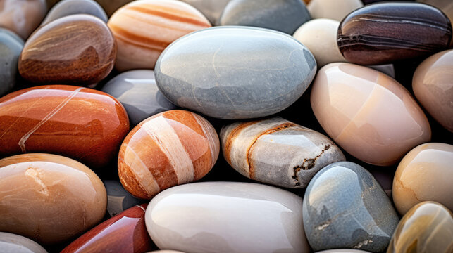 Abstract background with round peeble stones.