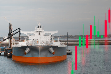 Investment Into LNG Shipping Logistics And Oil And Gas Transportation. Stock Market Situation Of...