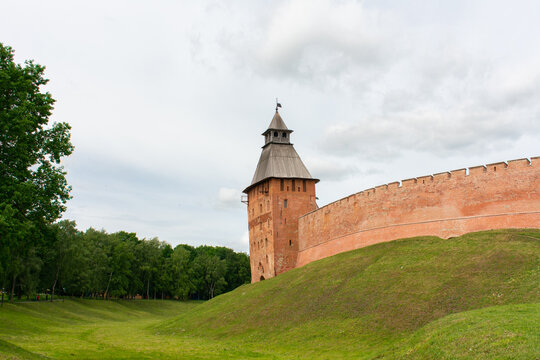 Novgorod Detinets, also known as the Novgorod Kremlin, complex in Veliky Novgorod, Russia. Summer 2022