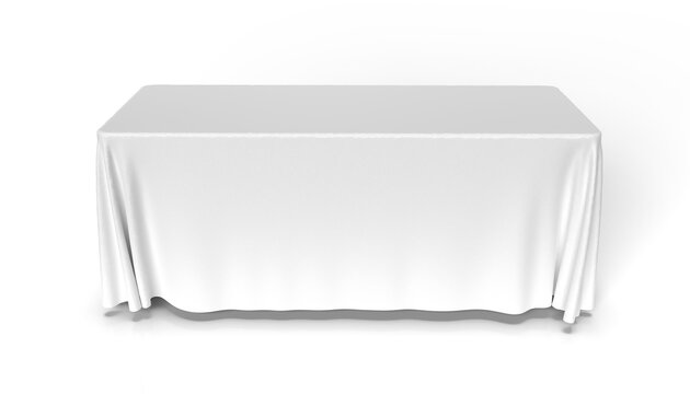 Tablecloth Runner for exhibition trade show Isolated with a transparent background for illustrations and mockups. Front Top View.