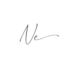 A hand-drawn signature logo design template