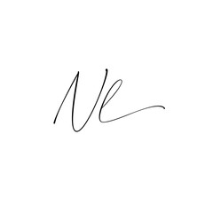 A hand-drawn signature logo design template