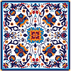 Seamles suzani pattern   blue carpet pattern trad