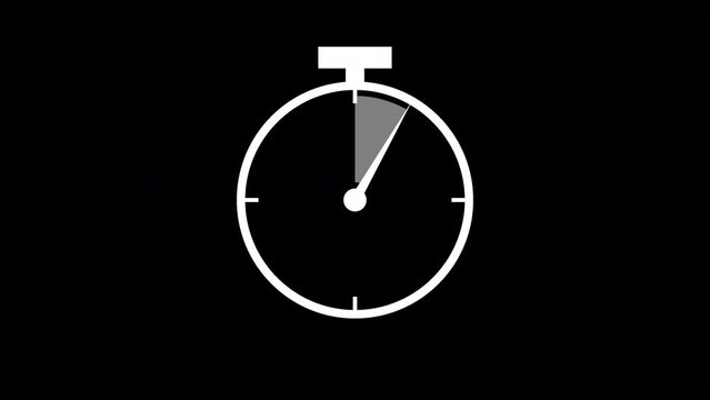 60 Second Coundown stopwatch Icon Timer