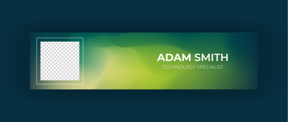 Modern technology smarter LinkedIn cover or banner design of liquid mesh vibrant and soft green yellow gradient smooth lighter color background