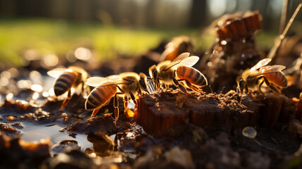 Une ruche sauvée par des apiculteurs bénévoles, préservant ainsi la biodiversité et assurant l'avenir des abeilles.