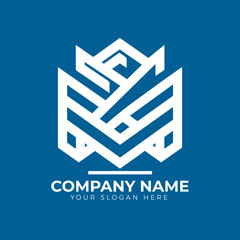 Vector minimal company logo design vector file

