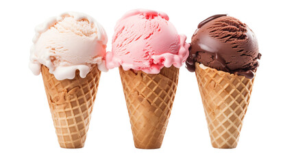 chocolate ice cream with strawberry