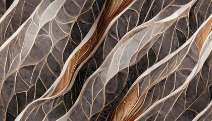 abstract images with a feather-like motif, combining elegant curves and flowing lines