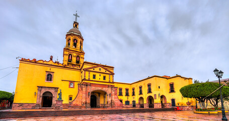 Temple and Convent of the Holy Cross in Santiago de Queretaro, Mexico - 739517776