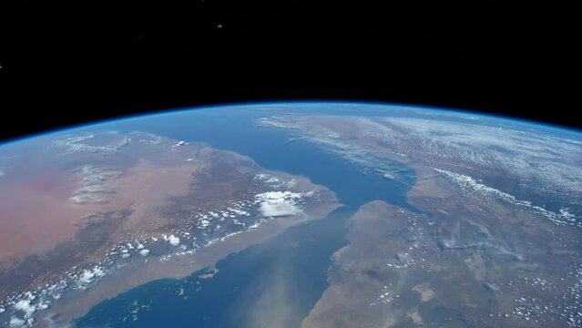 Over the Red Sea, Yemen, Gulf of Aden and Somalia.
As seen from the International Space Station. Elements of this image furnished by NASA.