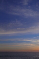 Fototapeta na wymiar whispy clouds over the pacific ocean california