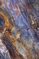Blue Granite walpaper. Blue rock close up. Grani texture.