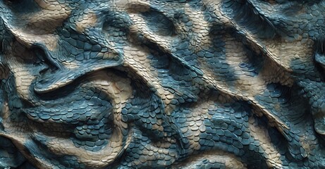close up of a fabric snake skin texture