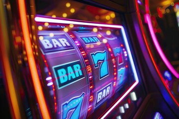 Colorful Casino Slot Machine - obrazy, fototapety, plakaty