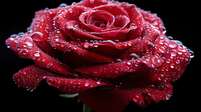 A beautiful rose, with a picturesque, bright color of its petals, like a picture of a great ar