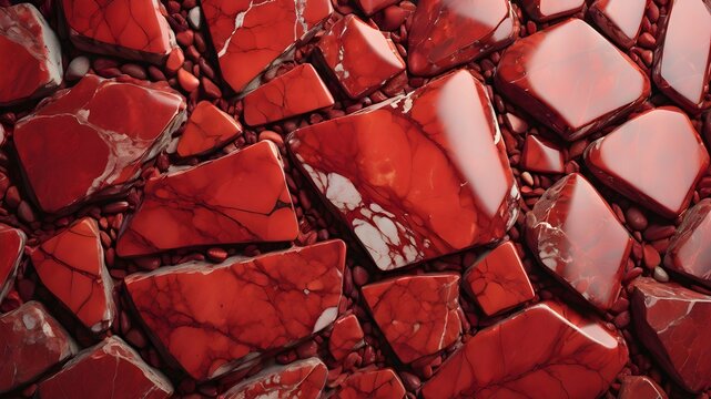 Pattern image of the texture of red granite cracked stone. decor and design