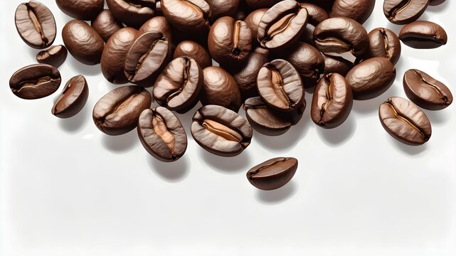 close-up image of roasted coffee beans. food and cooking. beverages