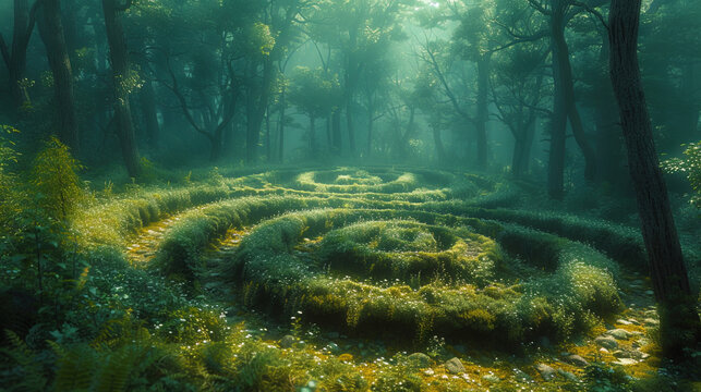 Deep and dense forests, like green labyrinths full of treasures and sec