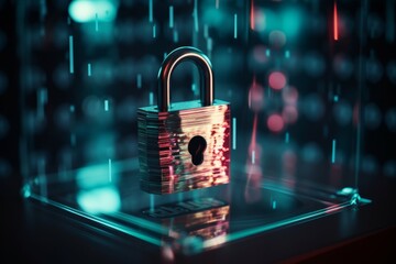 Secure data files with lock symbol - ethical responsibility of safeguarding personal information