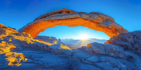 Mighty stone arches, natural architectural masterpieces, like an entrance to another world where t