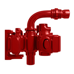 Metal abstract shape, 3d render © neurostructure