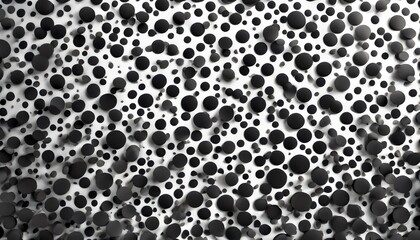Abstract Black Spheres on White Background