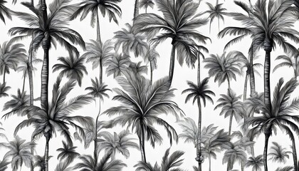 Monochrome Palm Tree Pattern