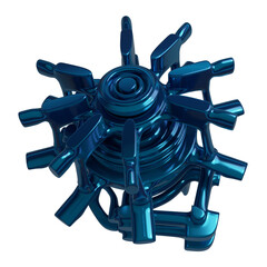 Metal abstract shape, 3d render © neurostructure