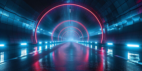 The intriguing light effect inside the tunnel, like musical notes in a dark symphon