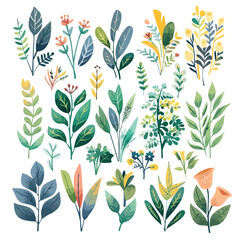 Vector setVector set of plants. Perfect for greet