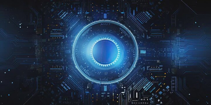 A futuristic technology background, symbolizing hi-tech communication and digital innovation at the forefront of progress