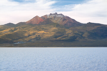 Tunupa Volcano Overlooking Salt Flats