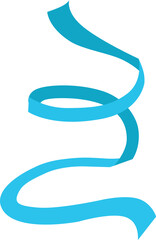 Confetti ribbon. Cartoon colorful decoration element, shiny tinsel streamers with glitter, party celebration element. Vector isolated collection of cartoon greeting carnival illustration