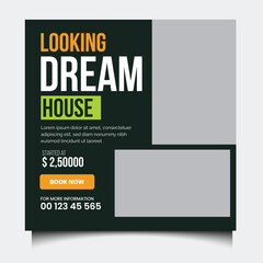 real estate business flyer, post social media design ads banner unique, minimalist banner for social media, facebook instagram banner, flyer template vector format