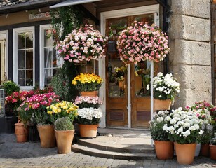 Naklejka premium inside of a flower shop 73114.jpg, Firefly inside of a flower shop