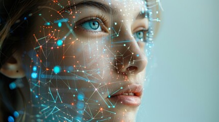 Young Innovative Woman with Technology Concept in Mind Generative AI